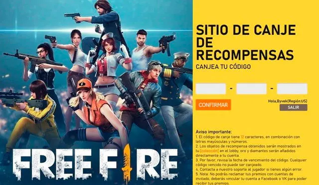 Los códigos de Free Fire se pueden canjear a través de la página Free Fire Reward. Foto composición La República