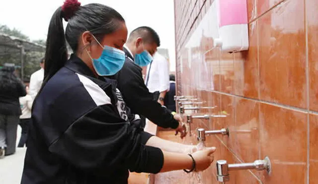 Los alumnos deberán seguir una serie de medidas, entre ellas, el lavado de manos. Foto: Ministerio de Educación
