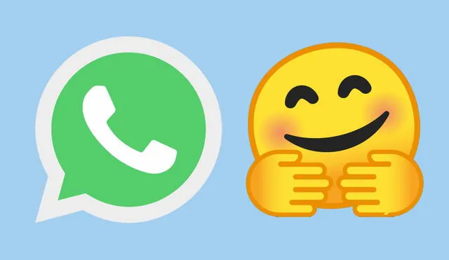 El popular ícono de WhatsApp es representado con una cara amarilla sonriente con las manos abiertas. Foto: composición/La República