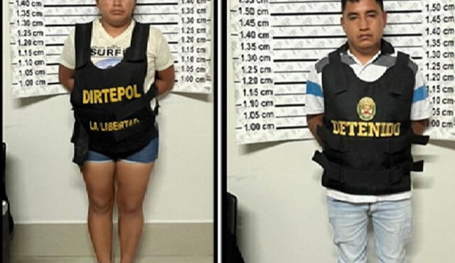 Presuntos integrantes de banda “Virgen de la Puerta” tras ser capturados. Foto: PNP