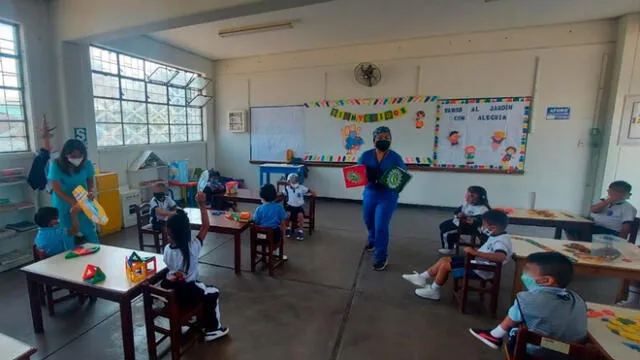 Plan para retorno a clases sin Covid aplica EsSalud en 6 colegios de Chiclayo. Foto: EsSalud.