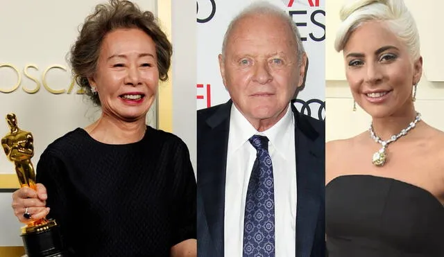 Youn Yuh Jung figura en lineup de presentadores de los Oscar 2022 junto a Anthony Hopkins y Lady Gaga. Foto: composición La República / Oscar / AFI Fest