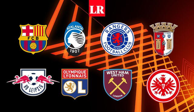 Estos son los ocho equipos clasificados a los cuartos de final de la Europa League. Foto: Composición LR.