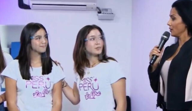 Kyara Villanella y otras candidatas del Miss Perú La Pre se presentaron en En boca de todos para ser entrevistadas por Tula Rodríguez. Foto: captura de América TV