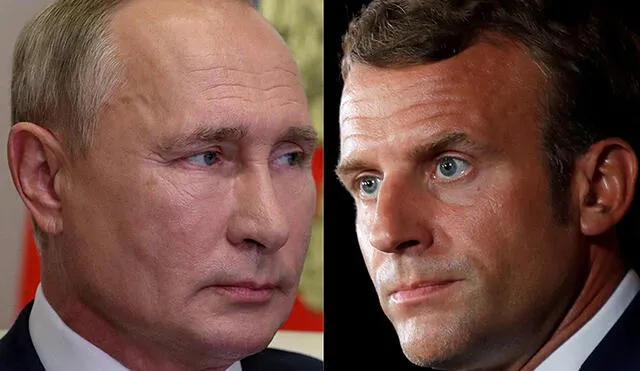 Vladimir Putin le indicó a Emmanuel Macron que el Ejército ruso estaba "haciendo todo lo posible para preservar la vida de civiles pacíficos. Foto: composición AFP