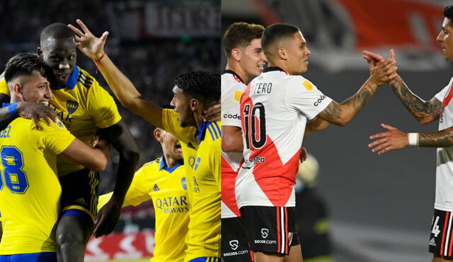 El Millonario acumula 13 puntos mientras que el Xeneize tiene 11 en la Copa de la Liga Profesional. Foto: River Plate-Boca Juniors