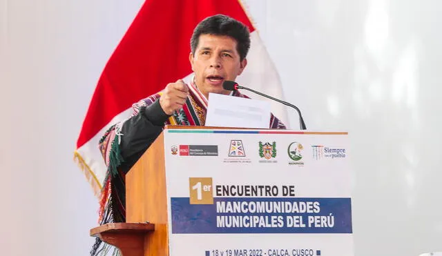 El mandatario Pedro Castillo dando su discurso en evento en Cusco. Foto: Presidencia / Video: Presidencia