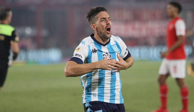 Hauche abrió el marcador para Racing. La Academia se llevó el triunfo en el Libertadores de América. Foto: Racing