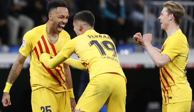 Los azulgranas se dieron un festín en el Bernabéu y golearon después de tiempo. Foto: EFE