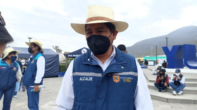 Arequipa. El alcalde de Yura, Néstor Chicaña, preocupado por situación en su distrito. Foto: URPI/Wilder Pari