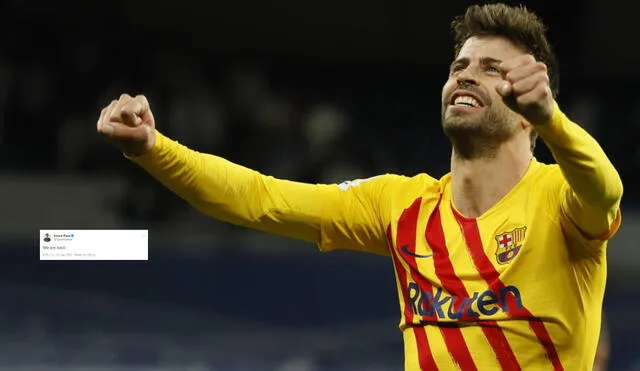 Gerard Piqué jugó los 90 minutos del clásico español. Foto: EFE