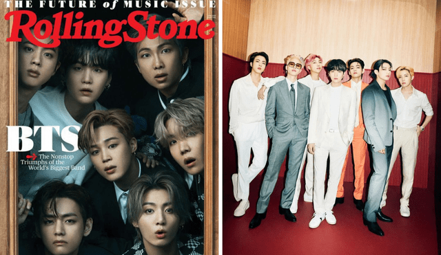 BTS posó para la portada de junio de la revista Rolling Stone. Foto composición: Twitter y BIGHIT