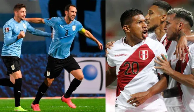 Perú y Uruguay empataron 1-1 en la primera rueda de las Eliminatorias Qatar 2022. Foto: composición EFE-Luis Jiménez