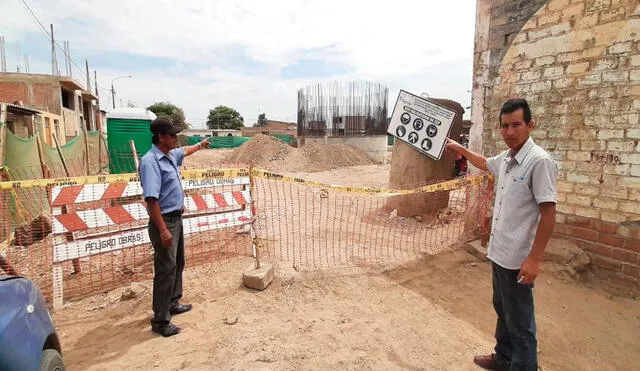 Vecinos señalan la suspensión de trabajos en el reservorio elevado de 1.600 metros cúbicos. Foto: La República