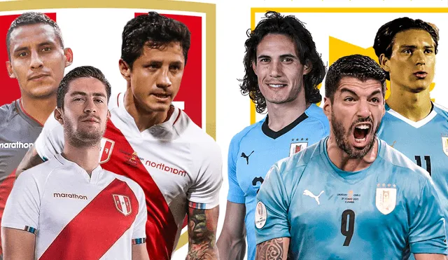 Perú está en el quinto lugar con 21 puntos y Uruguay un escalón arriba con 22. El ganador tendrá un pie en la clasificación a Qatar. Foto: composición LR-Fabrizio Oviedo