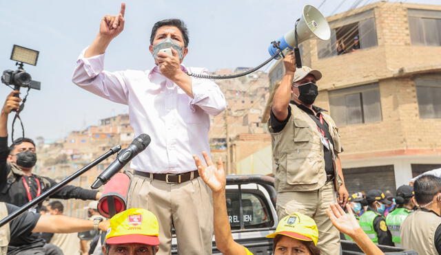 Pedro Castillo durante una actividad en Lurigancho-Chosica. Foto: Presidencia / Video: Canal N