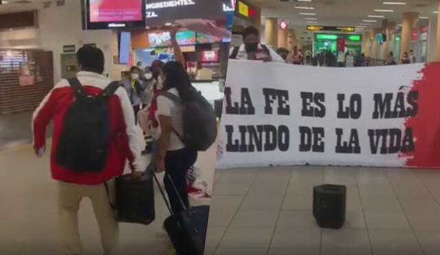 A través de TikTok, se pudo conocer un video de la barra peruana que es aplaudida en el aeropuerto Jorge Chávez. Foto: composición GLR/captura TikTok/@jorgearana1911