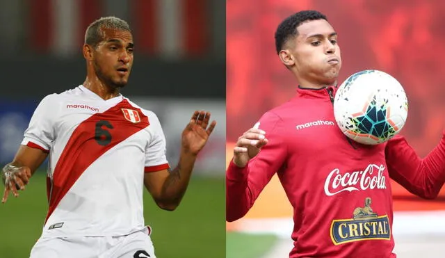 Trauco y López alternaron en la anterior fecha doble de las Eliminatorias Qatar 2022. Uno de los dos será inicialista ante Uruguay. Foto: composición Luis Jiménez-selección peruana