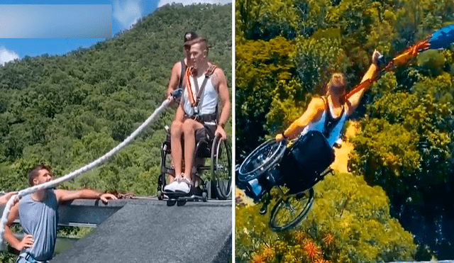 El último 11 de febrero, el muchacho decidió saltar en bungee desde el Skypark Cairns de Australia. Foto: captura de YouTube