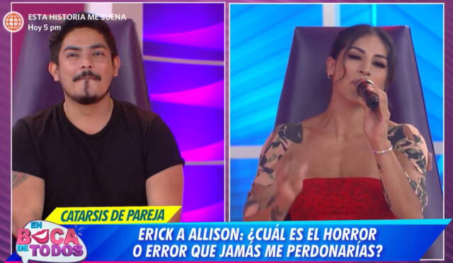 Erick Elera y Allison Pastor cuentan secretos de su relación en "En boca de todos". Foto: captura de América TV