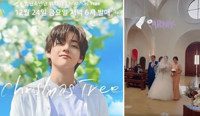 ARMY se casó con "Christmas tree", de Taehyung de BTS, y se viralizó en TikTok. Foto: composición La República / BIGHIT / TikTok @rxyp768