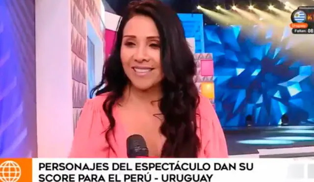 Tula Rodríguez reveló su score a favor de la selección peruana frente a Uruguay. Foto: captura América TV.