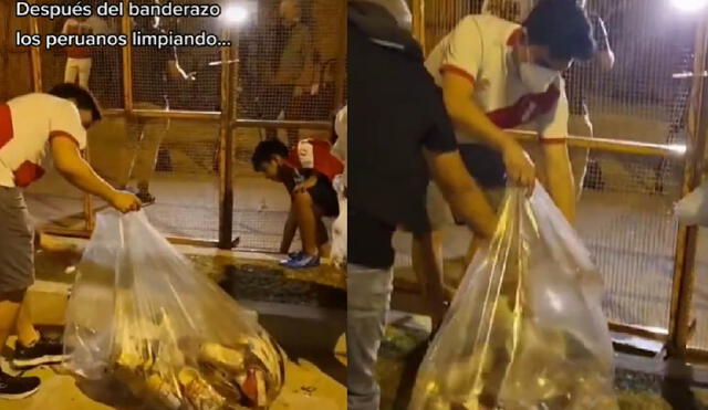 Los peruanos demostraron su educación al dejar las calles de la capital uruguaya limpias. Foto: captura de TikTok