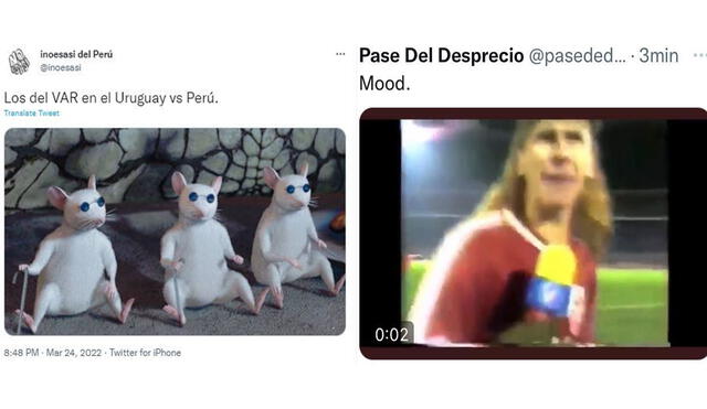 Los mejores memes Uruguay vs Peru. Foto: composición Twitter