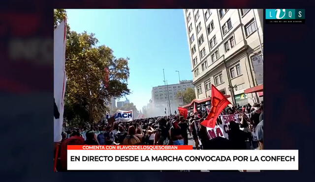 Marcha estudiantil en Chile. Foto: captura de Twitter