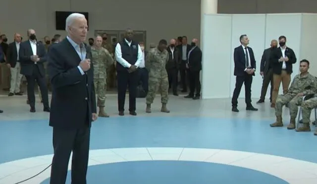 Joe Biden se reúne con tropas de la OTAN en Polonia, cerca de la frontera con Ucrania. Foto: Monitoreamos