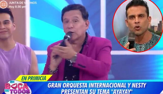 Christian Domínguez no se presentó junto a su orquesta en el set de "En boca de todos". Foto: captura de América TV