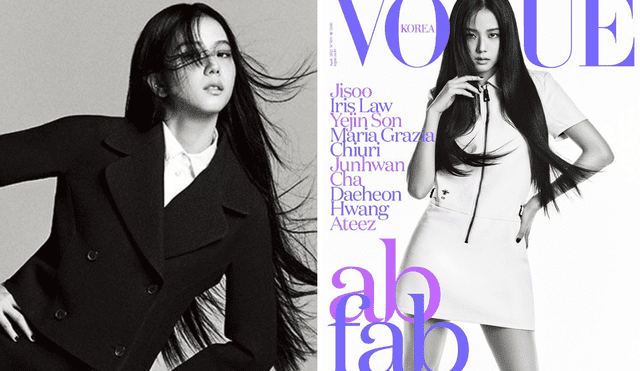 Es la quinta vez que Jisoo de BLACKPINK posa para la portada de Vogue Korea. Foto composición: Vogue Korea