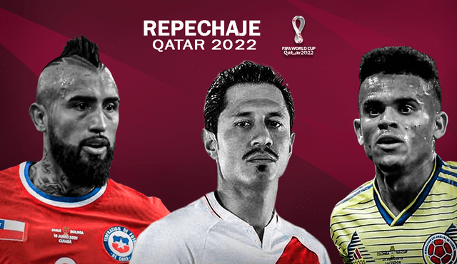 Tres equipos, una plaza. Perú, Chile o Colombia: solo uno llegará al repechaje para mantenerse en la pelea por llegar al Mundial Qatar 2022. Foto: composición LR-Jazmín Ceras