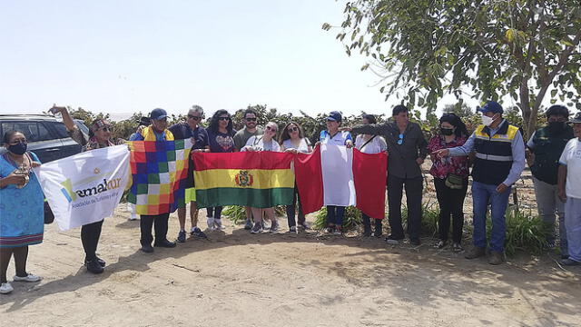 La comitiva visitó el distrito fronterizo La Yarada Los Palos para conocer la producción de olivo. Tacna es el mayor productor de este alimento en el país. Foto: difusión