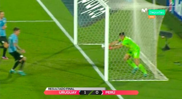 Árbitro no acudió al VAR para verificar si fue gol de Perú. Foto: captura de Movistar Play