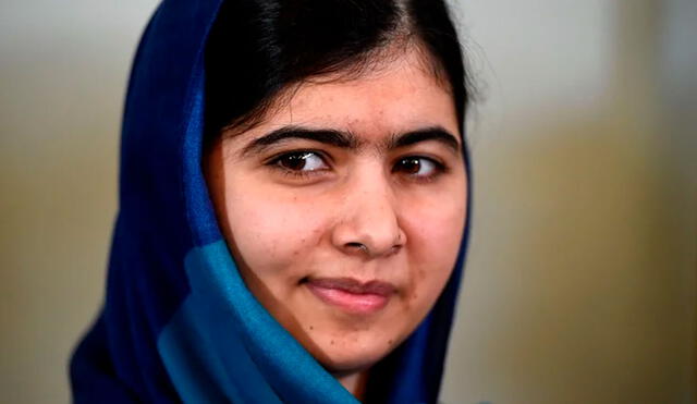 Malala Yousafzai, la joven a la que los talibanes le dispararon a la cabeza en 2012 por defender la escolarización de las mujeres. Foto: AFP