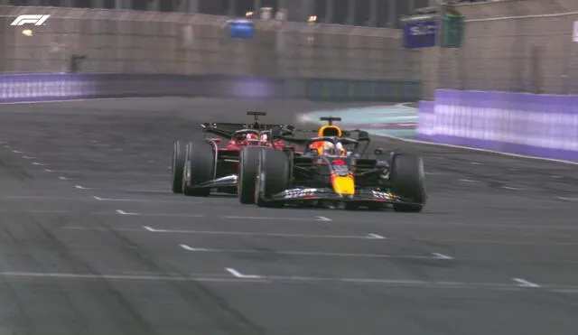 Así superó Verstappen a Leclerc. Foto: F1.