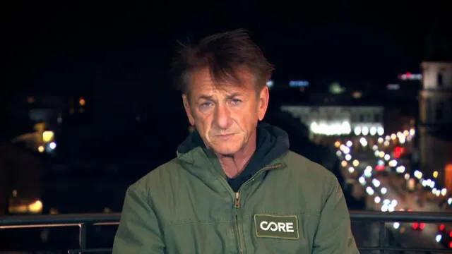 Sean Penn se encuentra en Ucrania filmando un documental sobre la invasión de Rusia. Foto: CNN