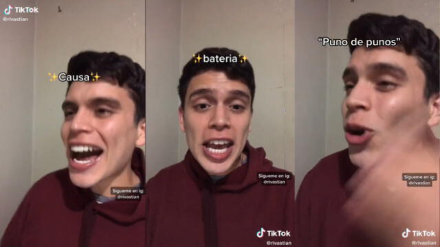 El joven explicando el significado de muchas jergas peruanas. Foto: captura de TikTok