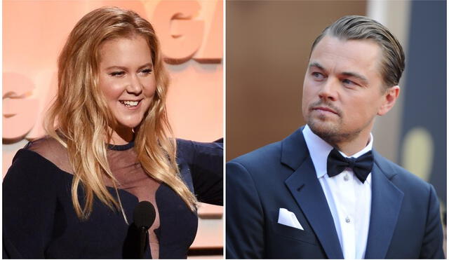 Amy Schumer hizo énfasis en que Leonardo Dicaprio suele salir con mujeres más jóvenes que él. Foto: composición LR/AFP