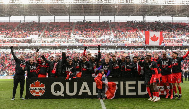 La selección de Canadá aseguró su pase al Mundial al vencer a Jamaica. Foto: Twitter de Canadá.