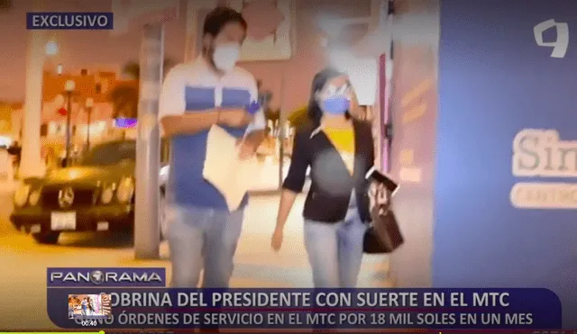 Sobrina de Pedro Castillo ganó dos órdenes de servicio por S/ 18.000 en MTC en tan solo un mes. Foto: captura de Panorama