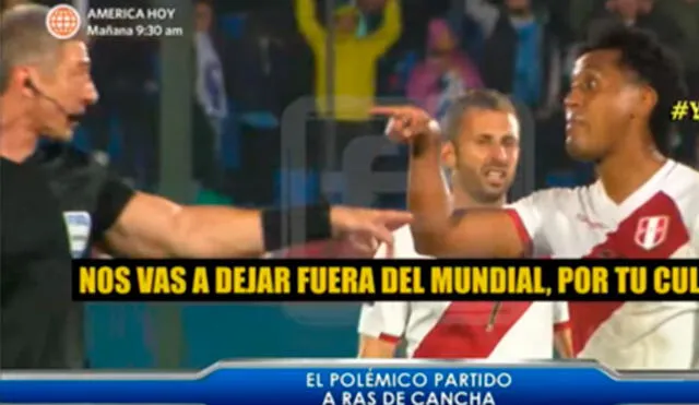 Anderson Daronco fue protagonista de la polémica del duelo Uruguay vs. Perú. Foto: captura de Fútbol en América