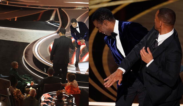 El actor Will Smith no se encontraba bien y dos ganadores de Oscar tuvieron que ayudarlo, según imágenes. Foto: AFP/difusión/Twitter