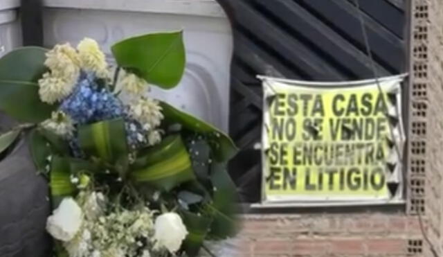 Hombre encontró el arreglo de flores el último domingo. Foto: captura Panamericana Noticias