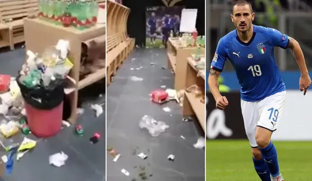 Leonardo Bonucci tuvo que disculparse en nombre de todos sus compañeros. Foto: composición Twitter/EFE