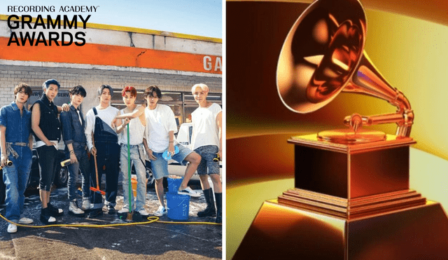 BTS está nominado en los premios Grammy 2022. Foto composición: BIGHIT y Grammy