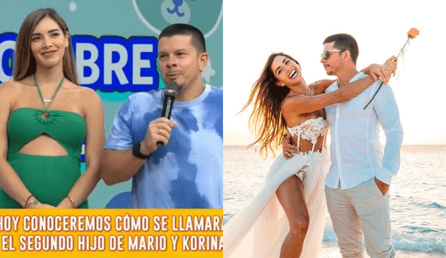 Korina Rivadeneira y Mario Hart no se ponen de acuerdo con respecto al nombre de su hijo. Foto: composición Instagram Mario Hart/ captura de América Televisión