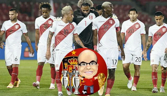Perú, Colombia y Chile se disputarán la única plaza para el repechaje de las Eliminatorias Sudamericanas Qatar 2022. Foto: selección peruana/captura Twitter Mister Chip