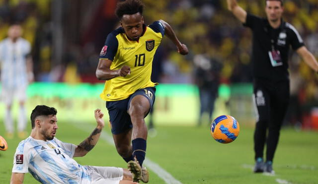 Ecuador recibe a Argentina por la fecha 18 de las Eliminatorias Qatar 2022. Foto: EFE.
